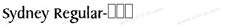 Sydney Regular字体转换